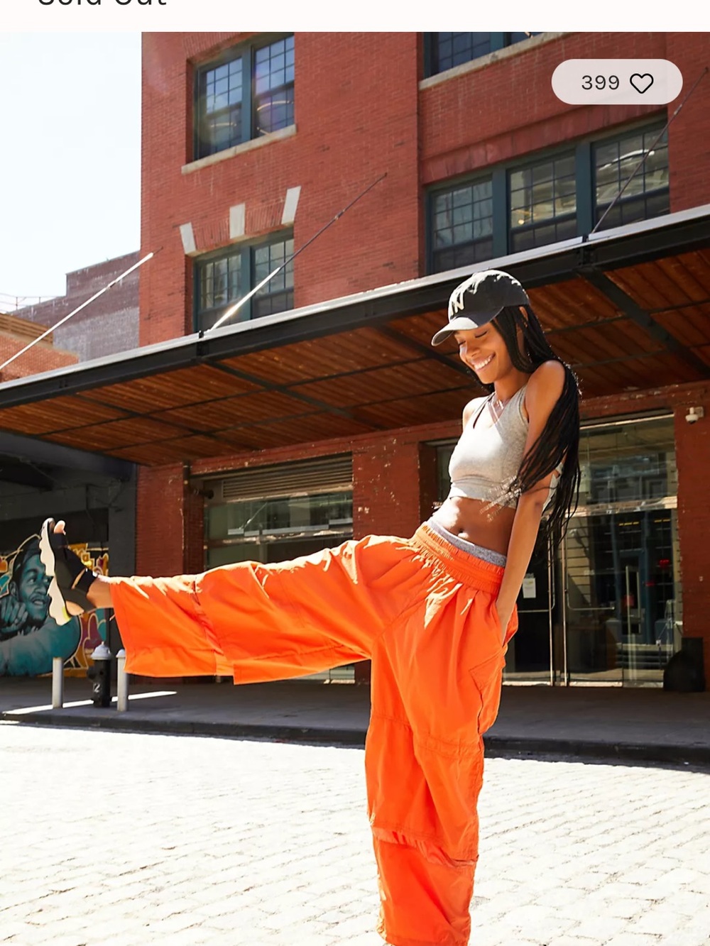 FP Movement by Free People Orange High-Waist Cargo Joggers
